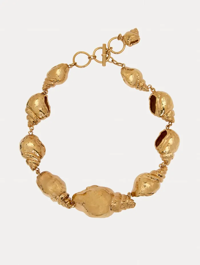 Women Necklaces Oscar De La Renta Shell Necklace Gold