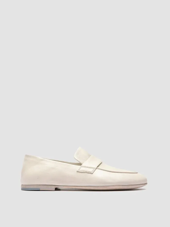 Women Officine Creative Footwear BLAIR DD 001 White Leather Penny Loafers