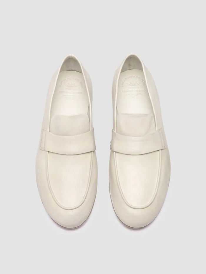 Women Officine Creative Footwear BLAIR DD 001 White Leather Penny Loafers Women Officine Creative Footwear BLAIR DD 001 White Leather Penny Loafers