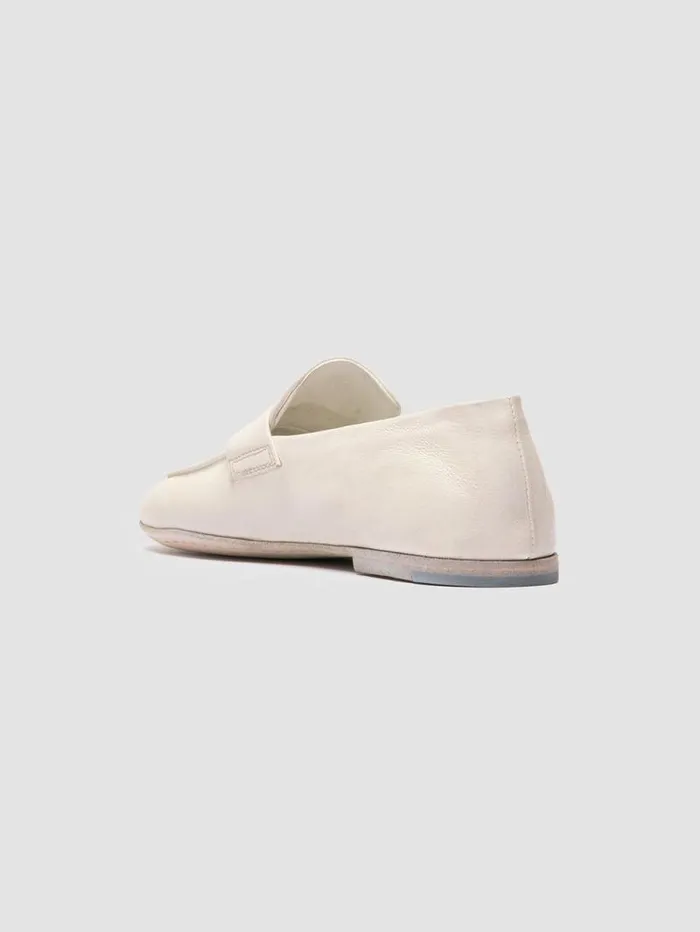 Women Officine Creative Footwear BLAIR DD 001 White Leather Penny Loafers Women Officine Creative Footwear BLAIR DD 001 White Leather Penny Loafers