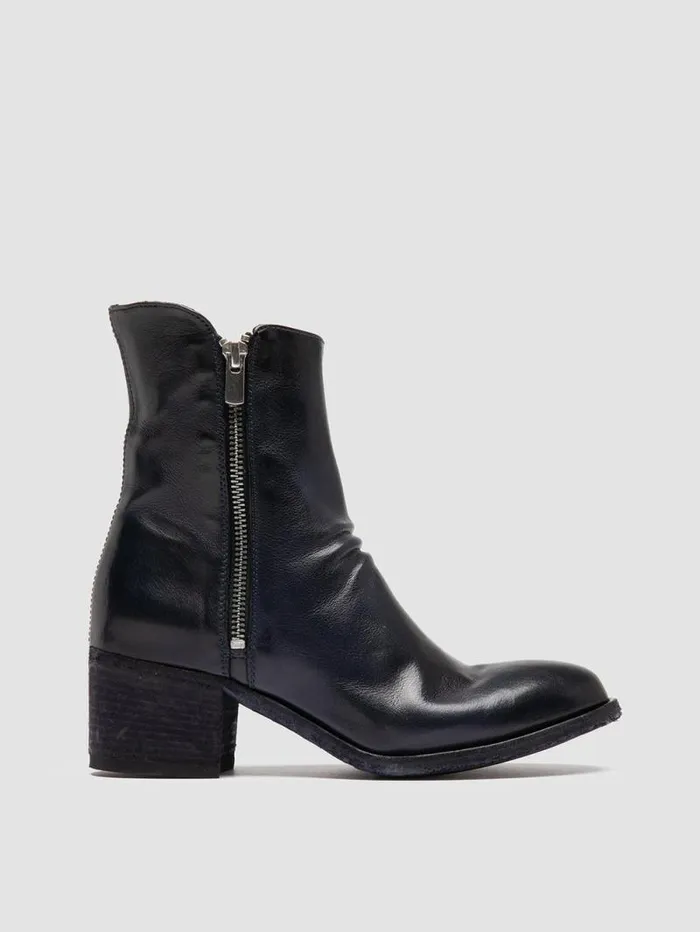 Women Officine Creative Footwear DENNER 103 Blue Leather Ankle Boots