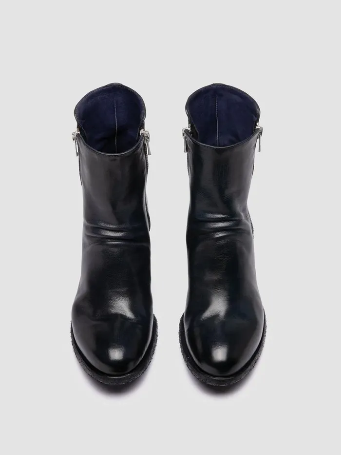 Women Officine Creative Footwear DENNER 103 Blue Leather Ankle Boots Women Officine Creative Footwear DENNER 103 Blue Leather Ankle Boots