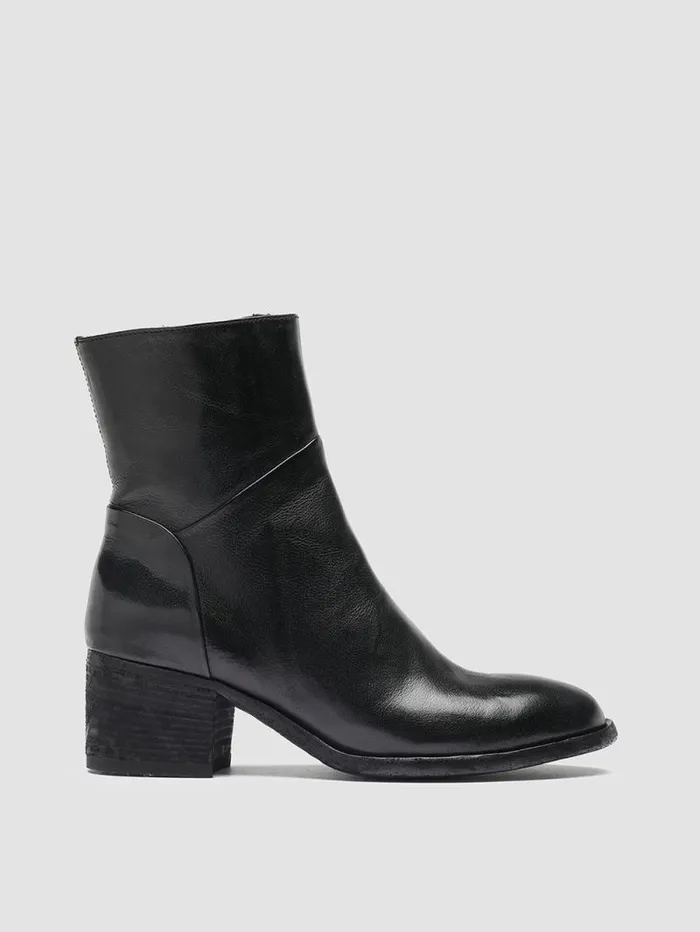 Women Officine Creative Footwear DENNER 107 Black Leather Ankle Boots