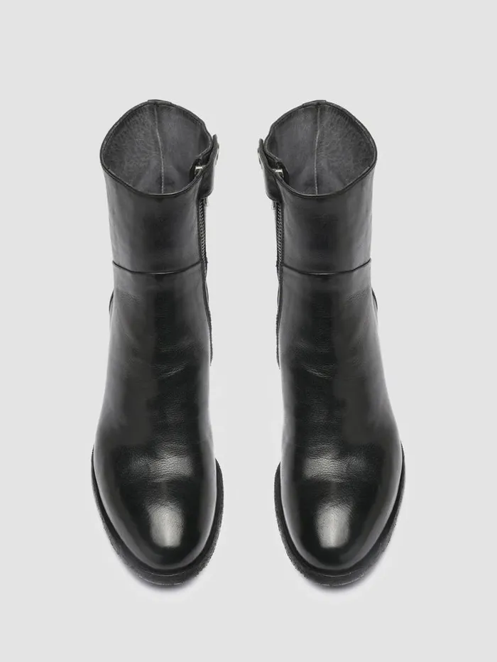 Women Officine Creative Footwear DENNER 107 Black Leather Ankle Boots Women Officine Creative Footwear DENNER 107 Black Leather Ankle Boots