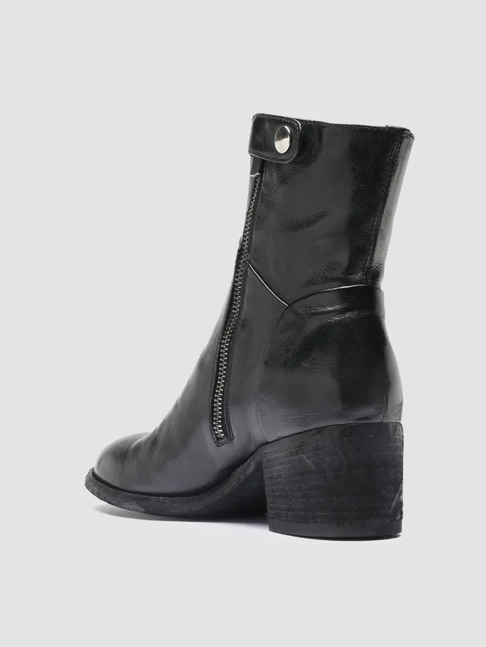Women Officine Creative Footwear DENNER 107 Black Leather Ankle Boots Women Officine Creative Footwear DENNER 107 Black Leather Ankle Boots