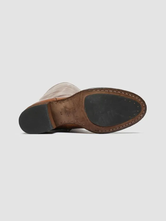 Women Officine Creative Footwear DENNER 116 Brown Leather Zip Boots Women Officine Creative Footwear DENNER 116 Brown Leather Zip Boots