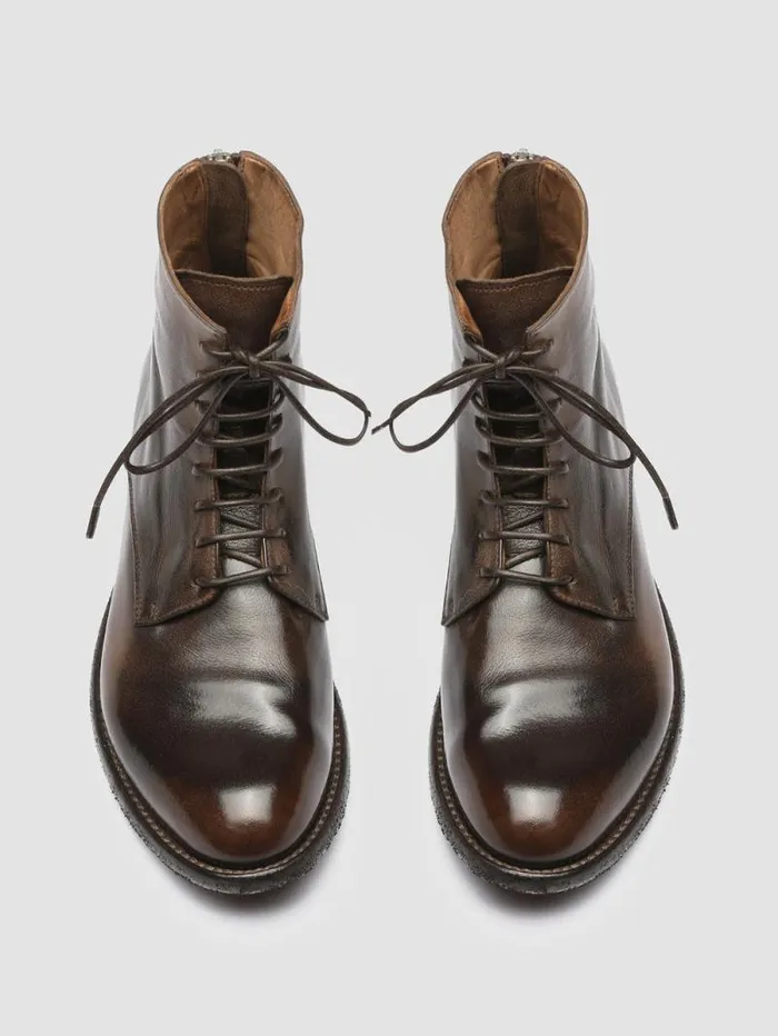 Women Officine Creative Footwear LEXIKON 123 Brown Zipped Leather Ankle Boots Women Officine Creative Footwear LEXIKON 123 Brown Zipped Leather Ankle Boots