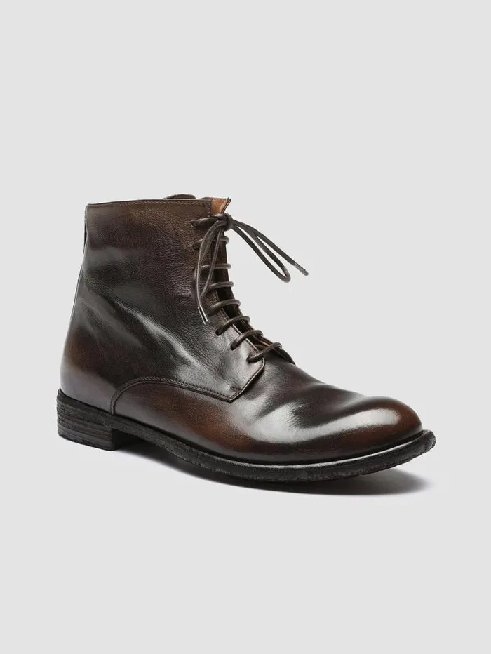 Women Officine Creative Footwear LEXIKON 123 Brown Zipped Leather Ankle Boots Women Officine Creative Footwear LEXIKON 123 Brown Zipped Leather Ankle Boots
