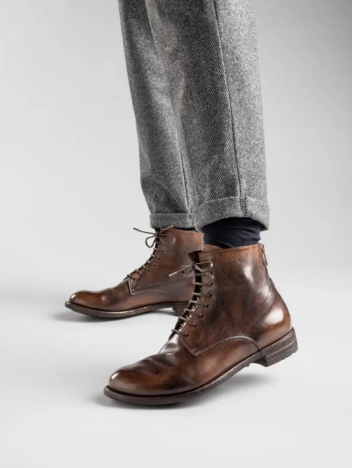 Women Officine Creative Footwear LEXIKON 123 Brown Zipped Leather Ankle Boots Women Officine Creative Footwear LEXIKON 123 Brown Zipped Leather Ankle Boots