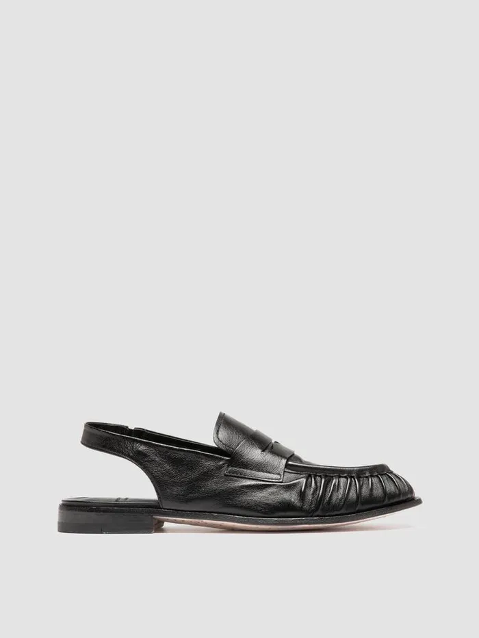Women Officine Creative Footwear SOLITUDE 102 Black Leather Slingback Sandals