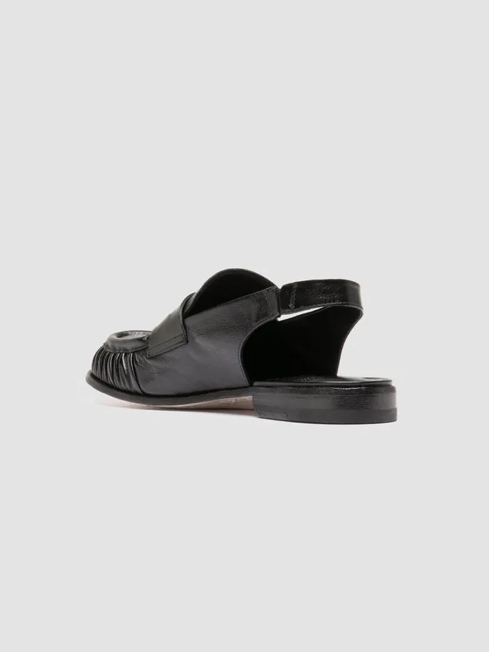 Women Officine Creative Footwear SOLITUDE 102 Black Leather Slingback Sandals Women Officine Creative Footwear SOLITUDE 102 Black Leather Slingback Sandals