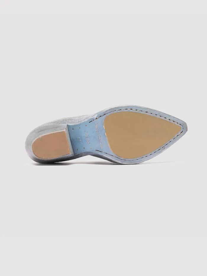Women Officine Creative Footwear WANDA DD 101 Blue Suede Mule Sandals Women Officine Creative Footwear WANDA DD 101 Blue Suede Mule Sandals