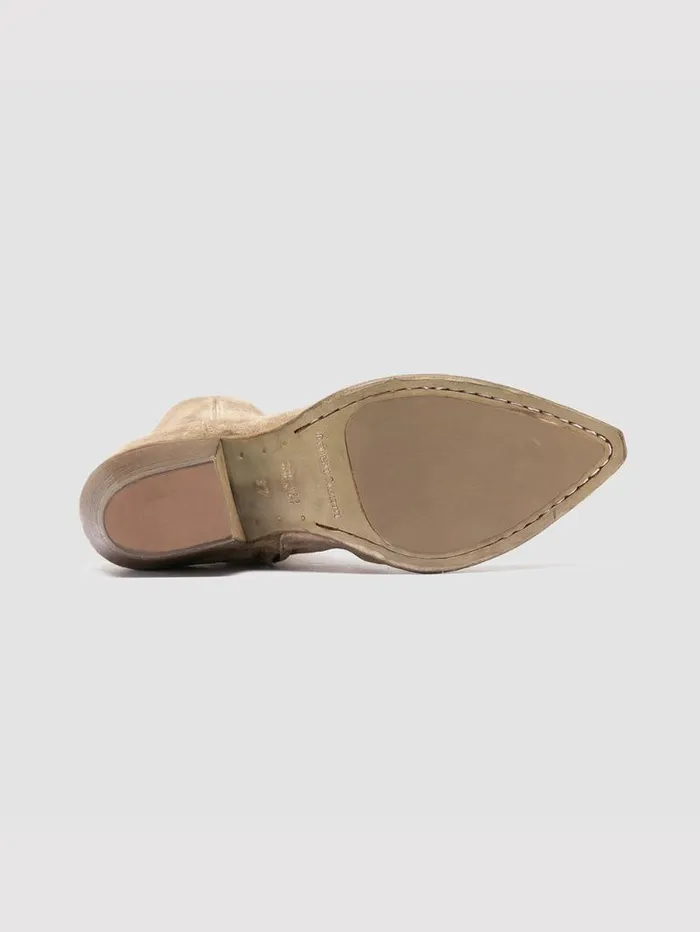 Women Officine Creative Footwear WANDA DD 103 Taupe Suede Zip Boots Women Officine Creative Footwear WANDA DD 103 Taupe Suede Zip Boots