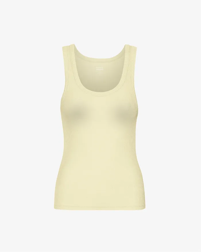 Women Organic Rib Tank Top 8211 Soft Yellow Women Tank Tops Colorfulstandard