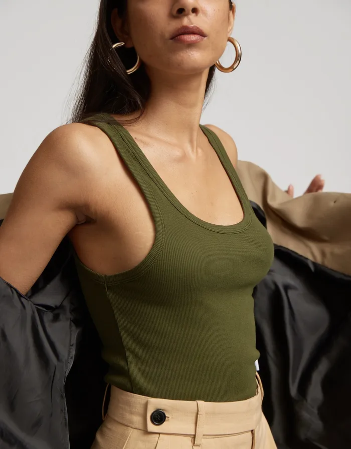 Women Organic Rib Tank Top 8211 Soft Yellow Women Tank Tops Colorfulstandard