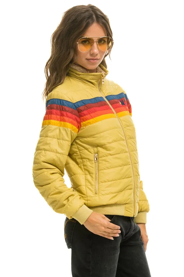 Women Outerwear Aviator Nation 5 STRIPE JACKET 8211 KHAKI Women Outerwear Aviator Nation 5 STRIPE JACKET 8211 KHAKI