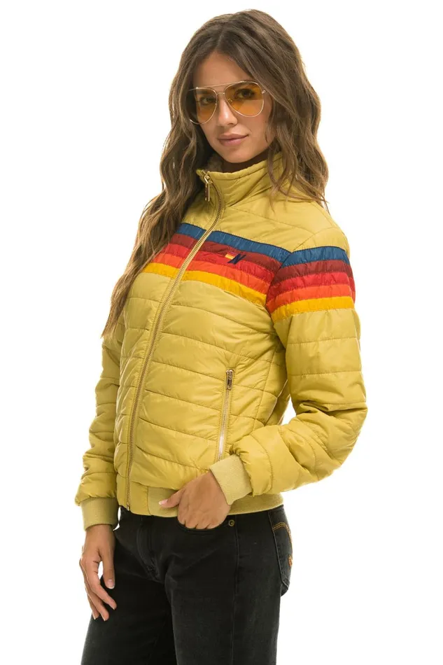 Women Outerwear Aviator Nation 5 STRIPE JACKET 8211 KHAKI Women Outerwear Aviator Nation 5 STRIPE JACKET 8211 KHAKI