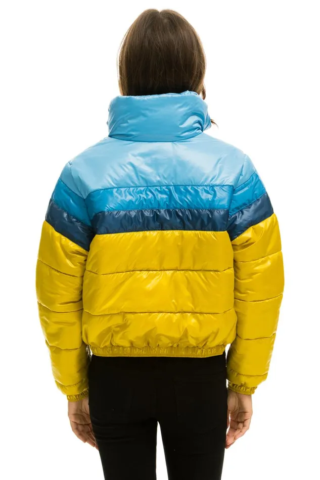 Women Outerwear Aviator Nation COLOR BLOCK LUXE APRES PUFFER JACKET 8211 HONEY GLOSSY Women Outerwear Aviator Nation COLOR BLOCK LUXE APRES PUFFER JACKET 8211 HONEY GLOSSY