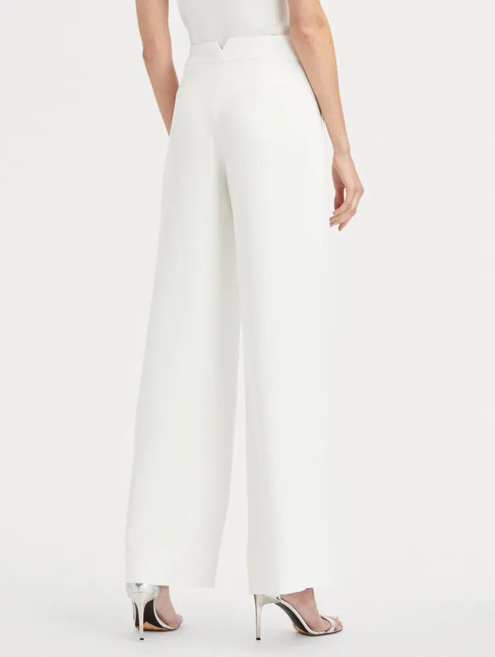 Women Pants and Skirts Oscar De La Renta High Waisted Wide Leg Pant Ivory Women Pants and Skirts Oscar De La Renta High Waisted Wide Leg Pant Ivory