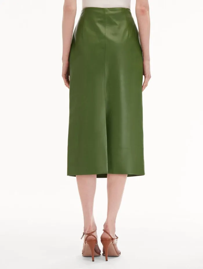 Women Pants and Skirts Oscar De La Renta Laser Cut Floral Leather Pencil Skirt Fern Women Pants and Skirts Oscar De La Renta Laser Cut Floral Leather Pencil Skirt Fern