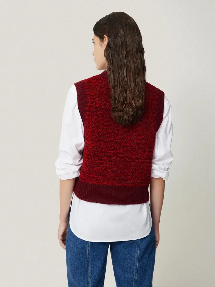 Women Perdi Knitted Tank Red Jigsaw Knitwear and Cashmere