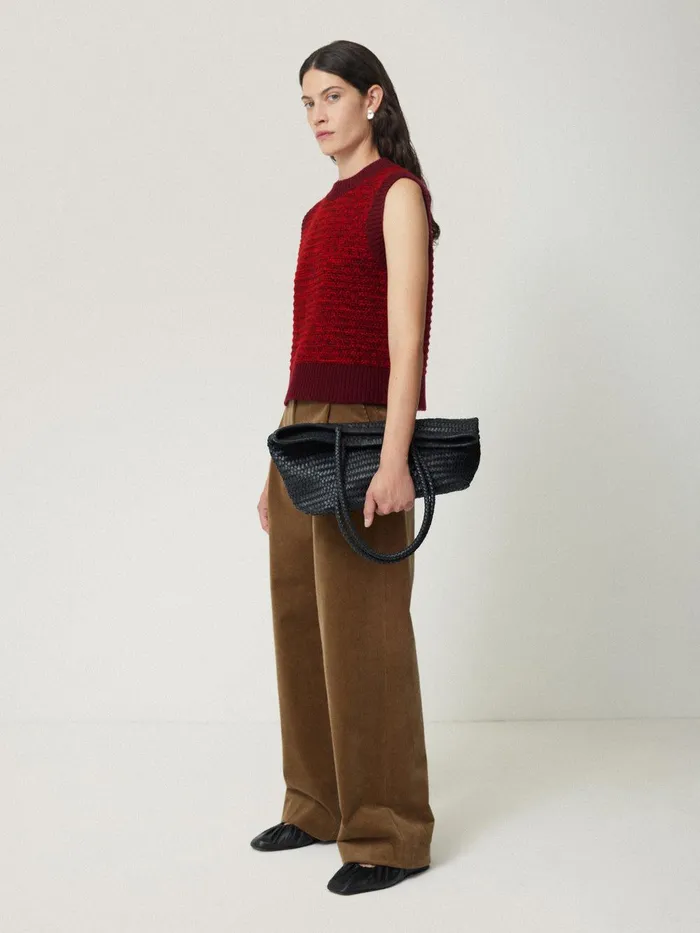 Women Perdi Knitted Tank Red Jigsaw Knitwear and Cashmere