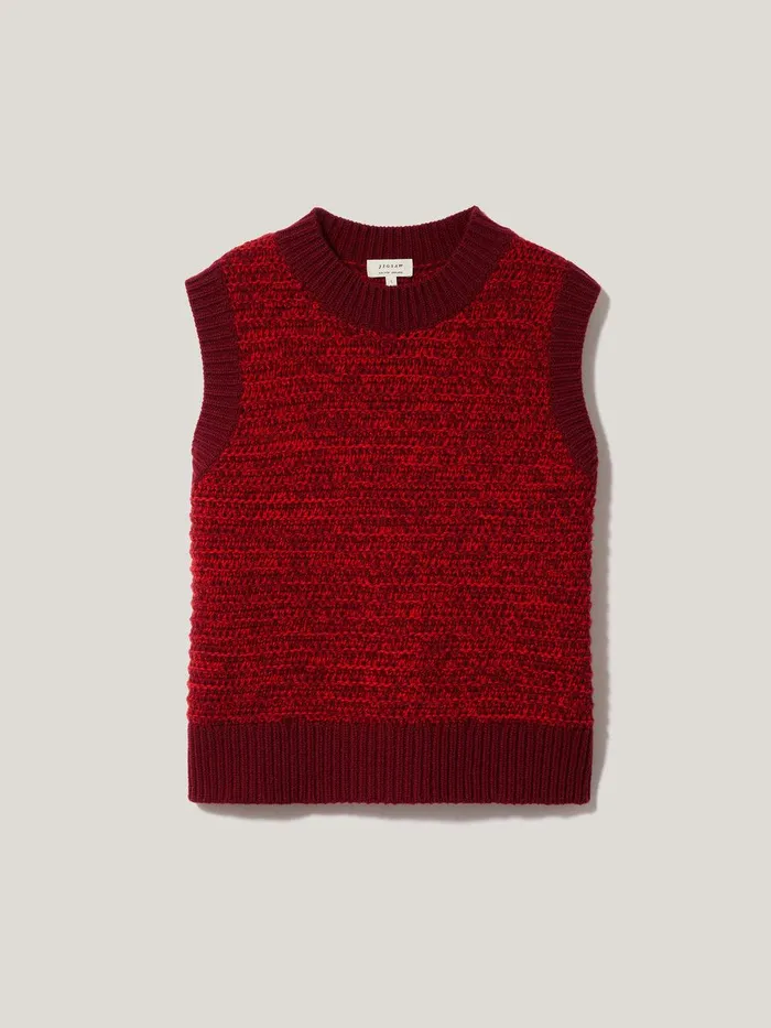 Women Perdi Knitted Tank Red Jigsaw Knitwear and Cashmere