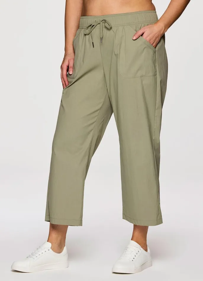 Women Plus Birdie Textured Ankle Pant Olive RBX Active Pants