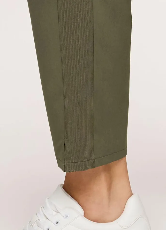 Women Plus Everyday Ribbed Ankle Pant Olive RBX Active Pants