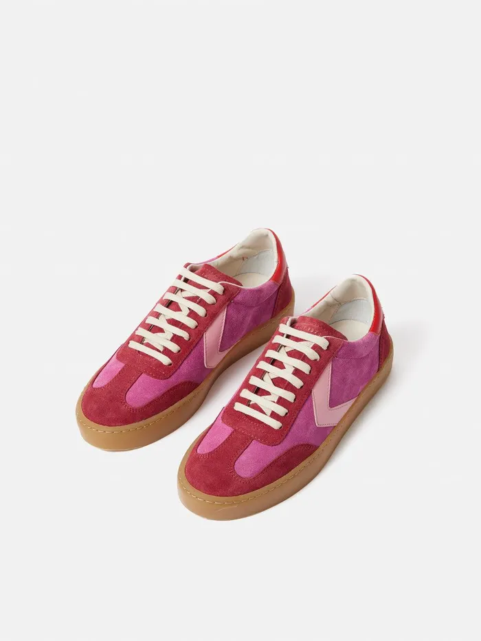 Women Portland Vintage Classic Trainer Pink Jigsaw Flats