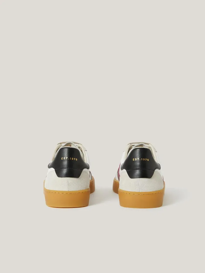 Women Portland Vintage Classic Trainer White Jigsaw Flats