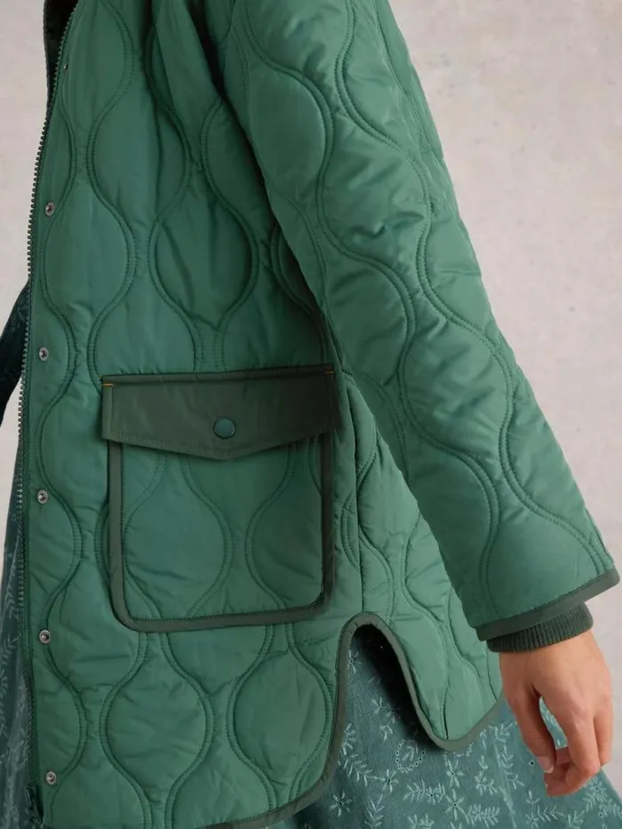 Women Raya Quilted Coat Dark Green White Stuff Coats and Jackets Women Raya Quilted Coat Dark Green White Stuff Coats and Jackets
