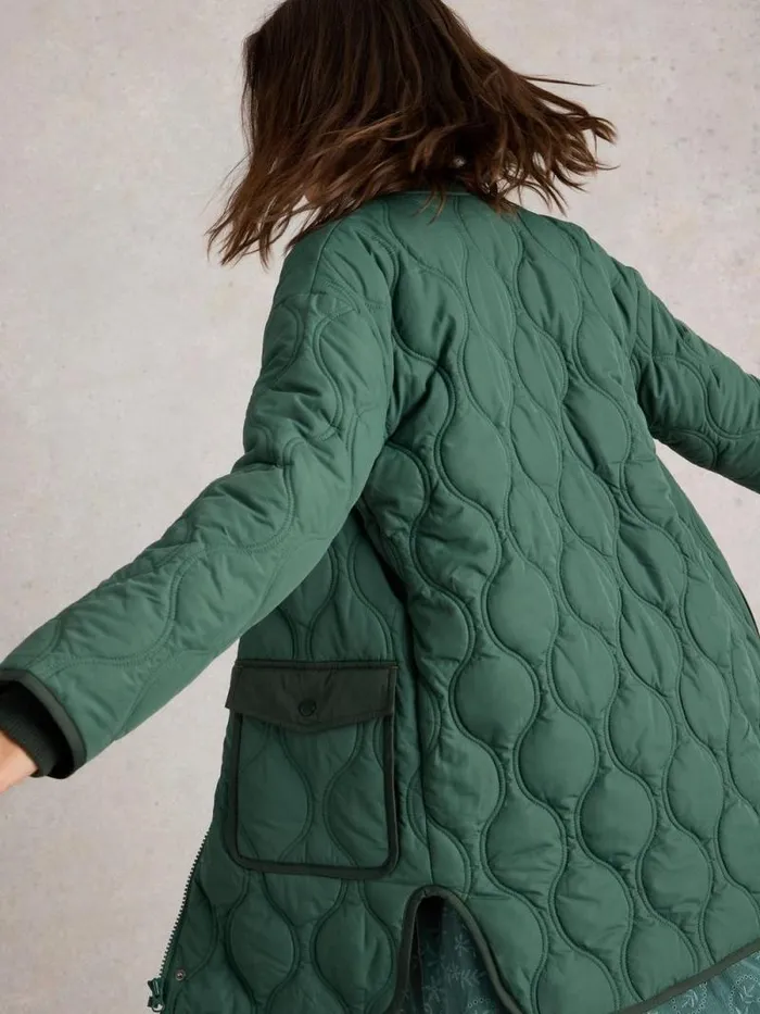 Women Raya Quilted Coat Dark Green White Stuff Coats and Jackets Women Raya Quilted Coat Dark Green White Stuff Coats and Jackets