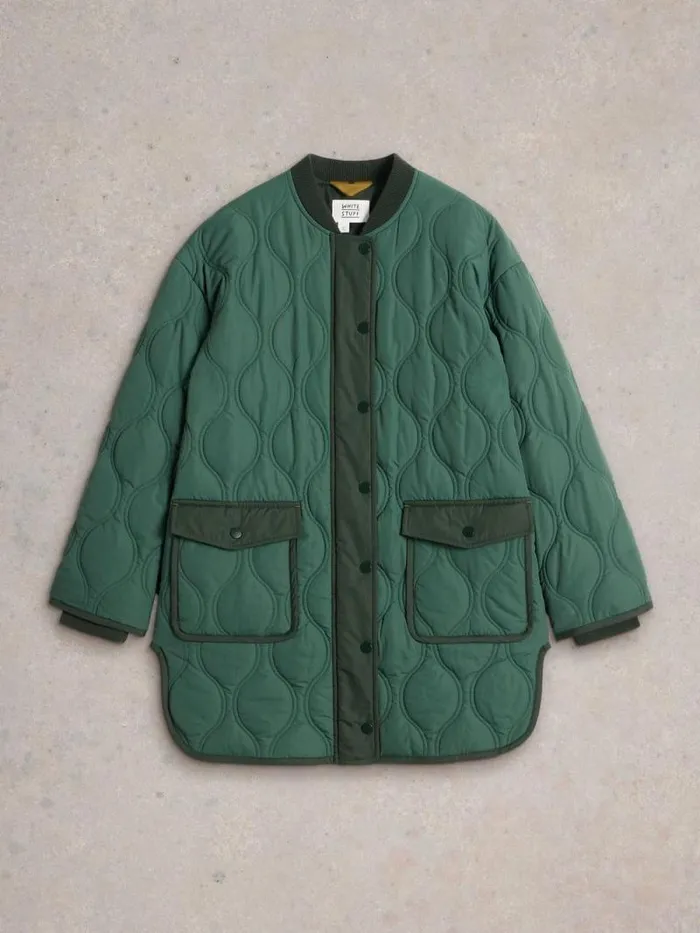 Women Raya Quilted Coat Dark Green White Stuff Coats and Jackets Women Raya Quilted Coat Dark Green White Stuff Coats and Jackets