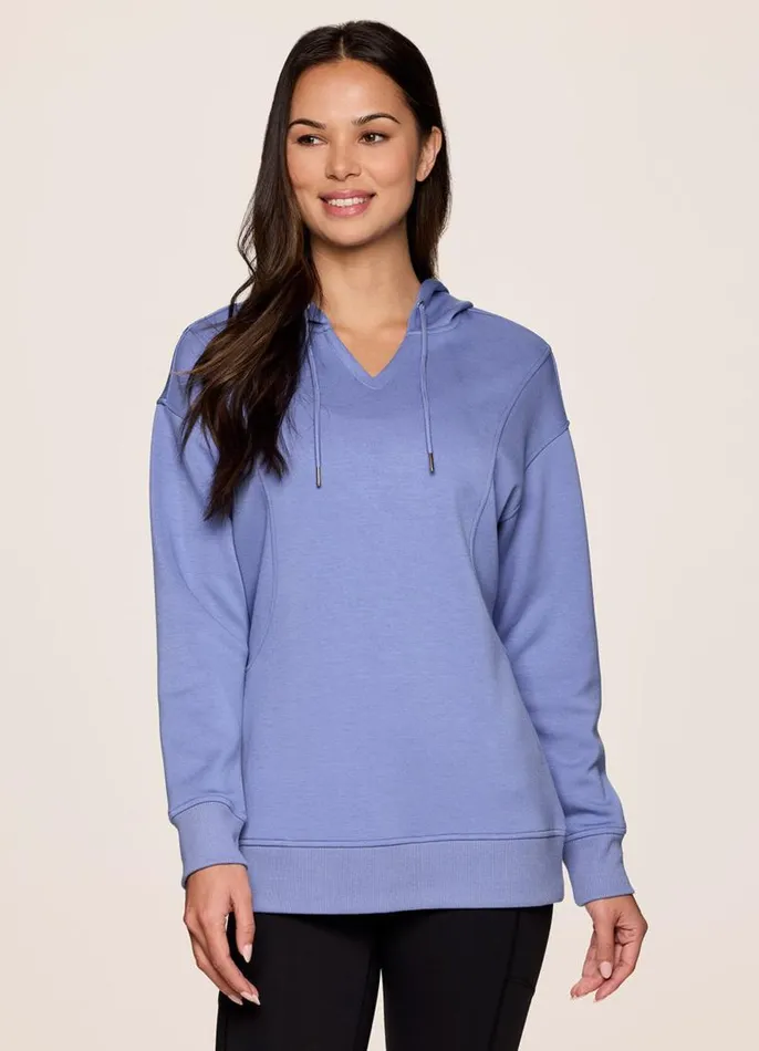 Women Recharge Scuba Hoodie Periwinkle RBX Active Long Sleeve