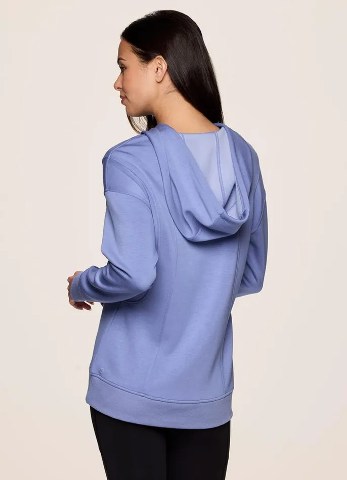 Women Recharge Scuba Hoodie Periwinkle RBX Active Long Sleeve