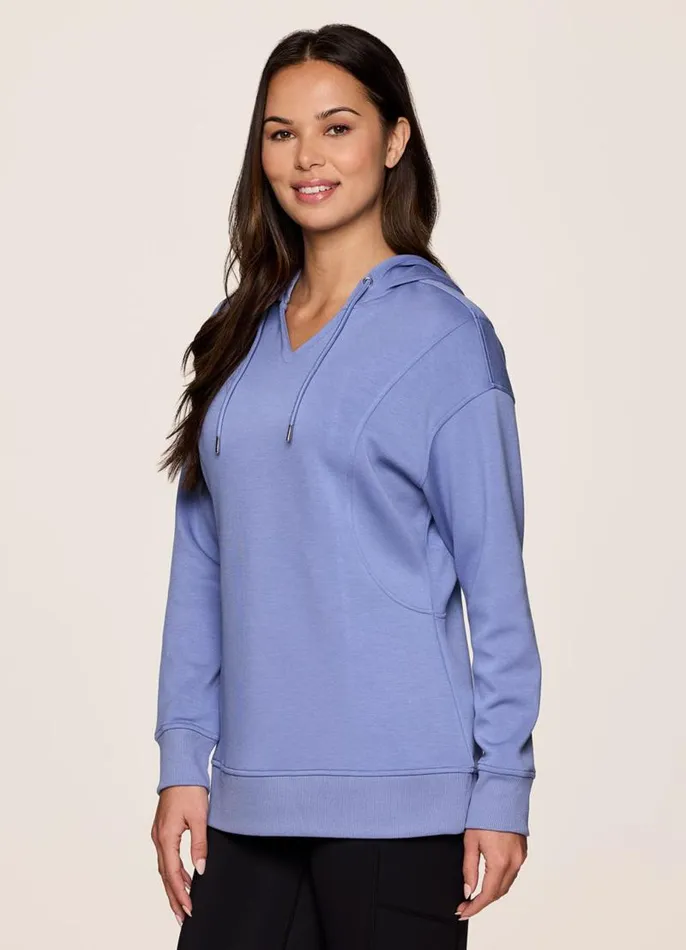 Women Recharge Scuba Hoodie Periwinkle RBX Active Long Sleeve