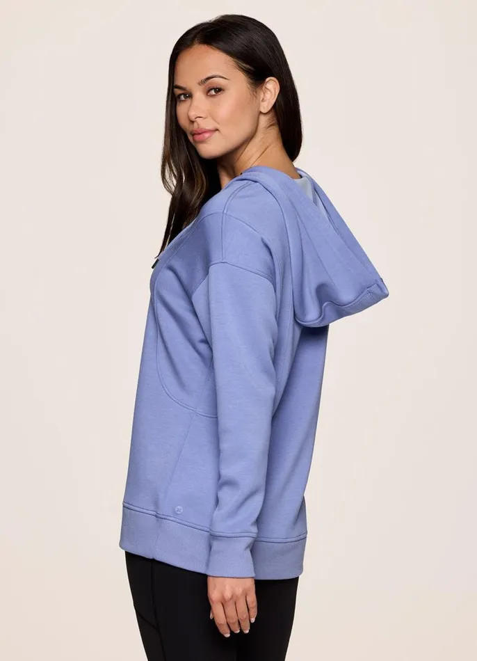 Women Recharge Scuba Hoodie Periwinkle RBX Active Long Sleeve