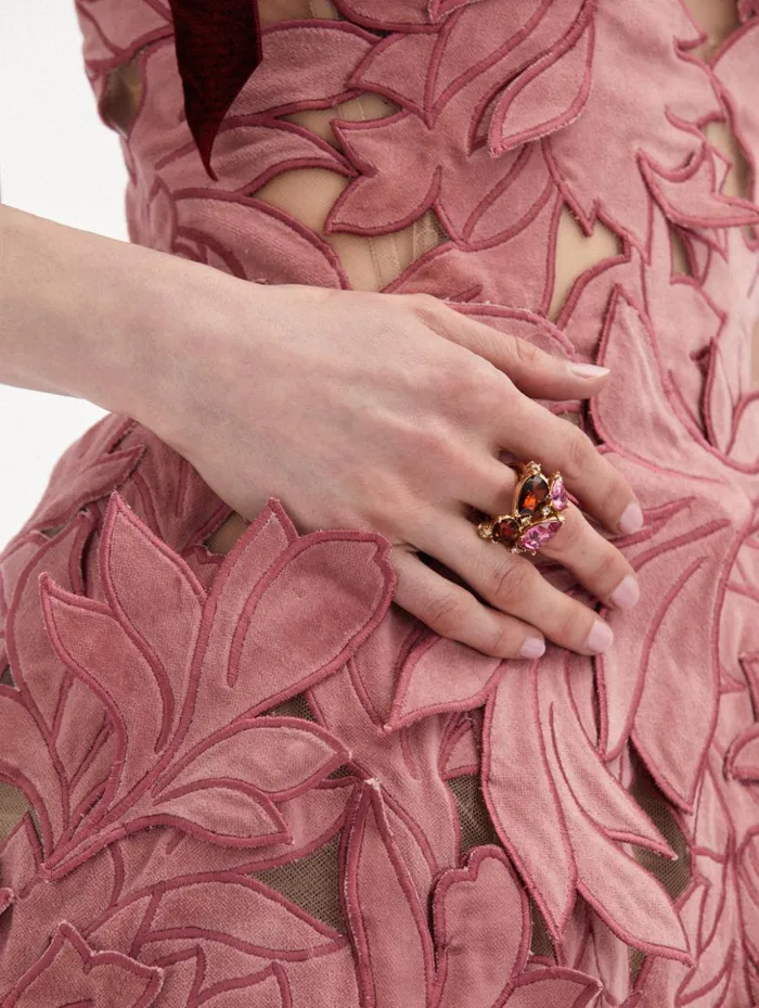 Women Rings Oscar De La Renta Double Pear Ring Rose Women Rings Oscar De La Renta Double Pear Ring Rose