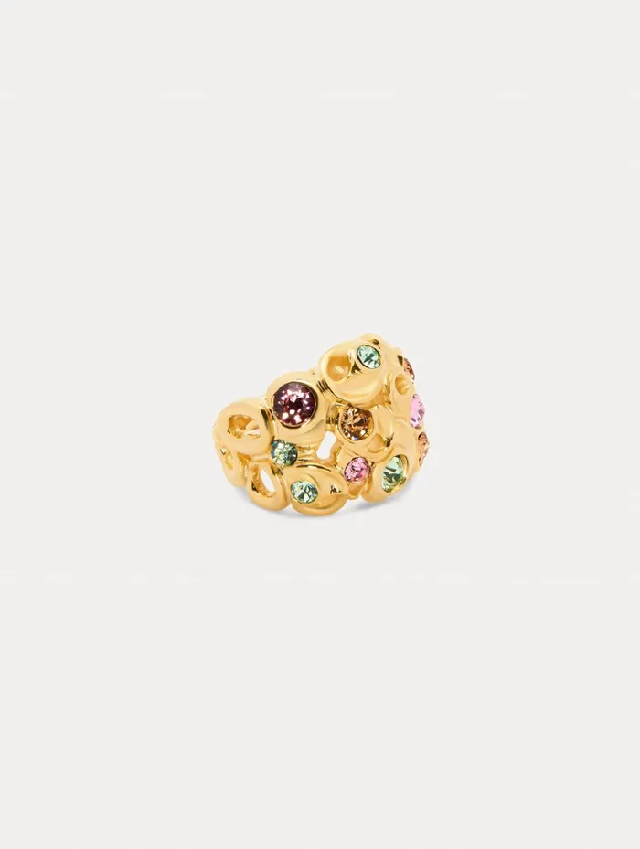 Women Rings Oscar De La Renta Textured Metal Ring Multi