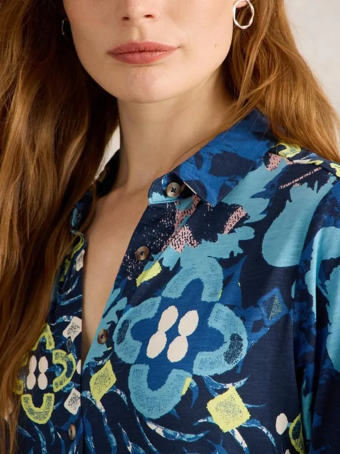 Women Rua Midi Jersey Dress Blue Print White Stuff Dresses Women Rua Midi Jersey Dress Blue Print White Stuff Dresses