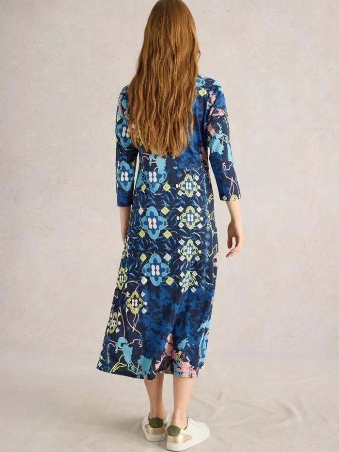 Women Rua Midi Jersey Dress Blue Print White Stuff Dresses Women Rua Midi Jersey Dress Blue Print White Stuff Dresses