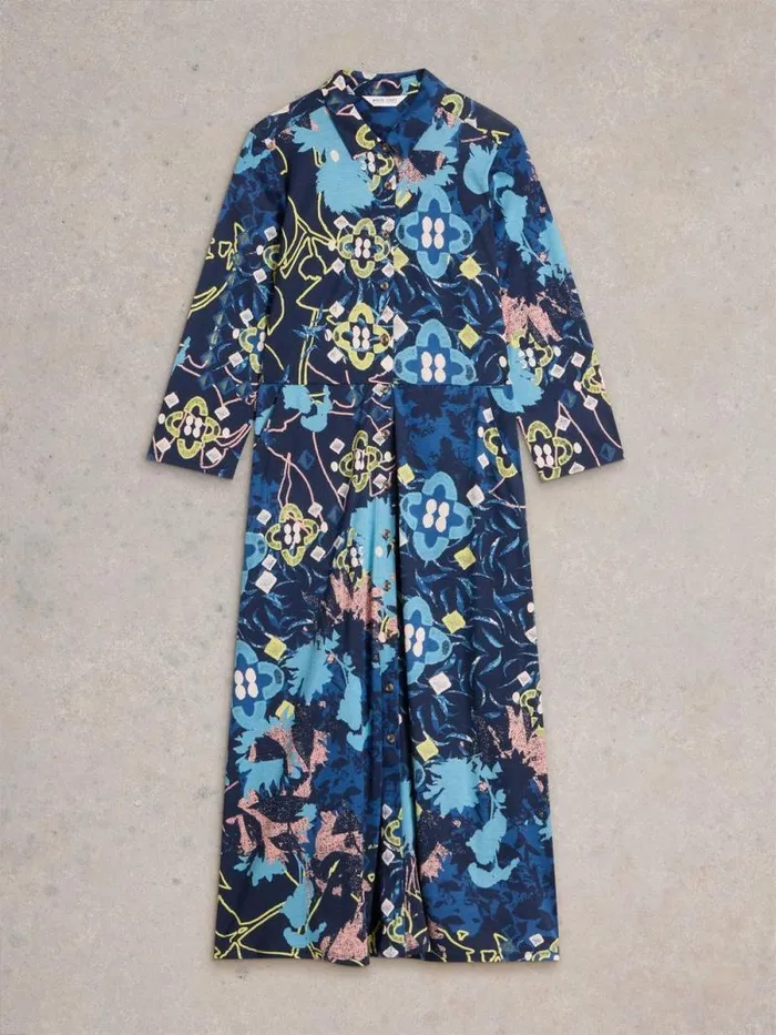 Women Rua Midi Jersey Dress Blue Print White Stuff Dresses Women Rua Midi Jersey Dress Blue Print White Stuff Dresses