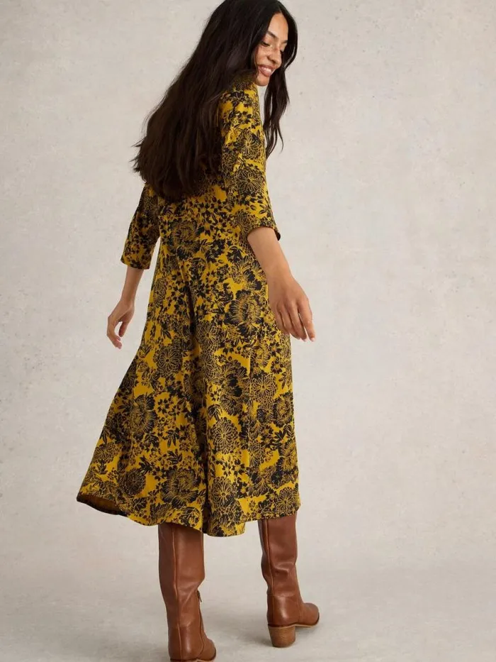 Women Rua Midi Jersey Shirt Dress Chartreuse Print White Stuff Dresses Women Rua Midi Jersey Shirt Dress Chartreuse Print White Stuff Dresses