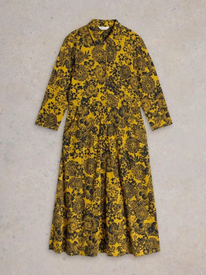 Women Rua Midi Jersey Shirt Dress Chartreuse Print White Stuff Dresses Women Rua Midi Jersey Shirt Dress Chartreuse Print White Stuff Dresses