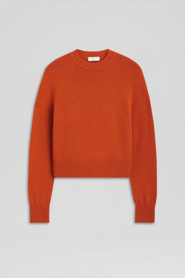 Women Scanlan Theodore CASHMERE CREW SWEATER BURNT Sweaters Women Scanlan Theodore CASHMERE CREW SWEATER BURNT Sweaters