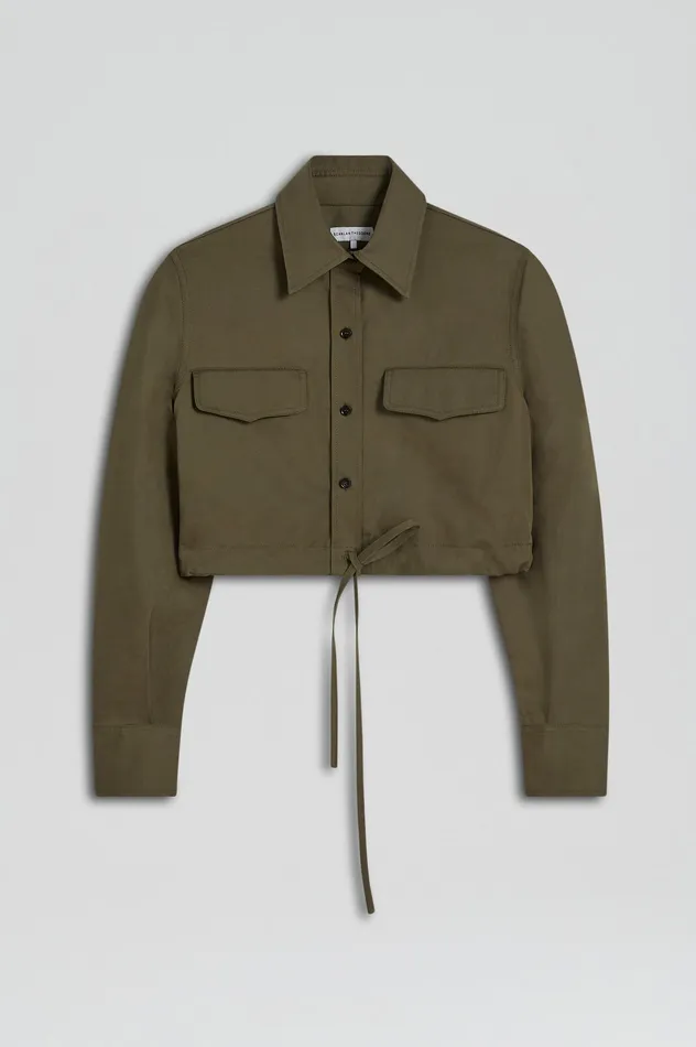 Women Scanlan Theodore CROP CARGO SHIRT JUNGLE Tops Women Scanlan Theodore CROP CARGO SHIRT JUNGLE Tops