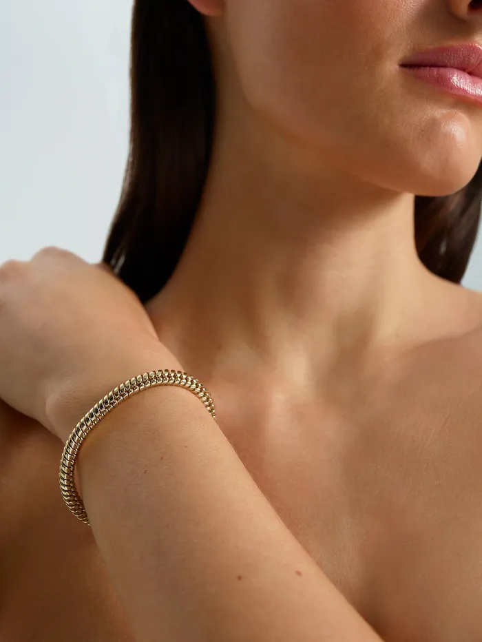 Women Scanlan Theodore HERRINGBONE CHAIN BRACELET LIGHTGOLD Jewelry