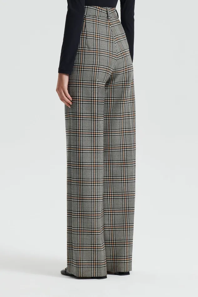 Women Scanlan Theodore PLAID TROUSER BLACKWHITE Trousers Women Scanlan Theodore PLAID TROUSER BLACKWHITE Trousers