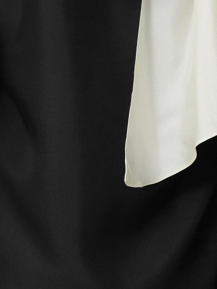 Women Sculptural Silk Twill Top Monochrome Jigsaw Shirts and Tops